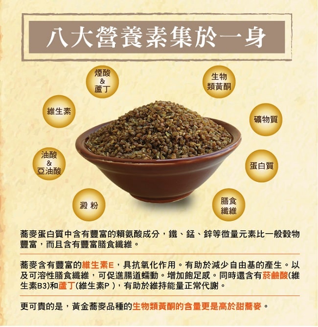 樸優樂活 穀中之王黃金苦蕎麥粉500g*2+黃金蕎麥茶(10包入)*2黃金養生組