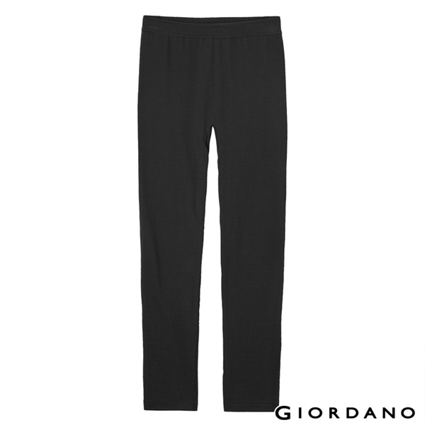 GIORDANO 男裝G-Warmer系列保暖內搭褲 - 03 標誌黑