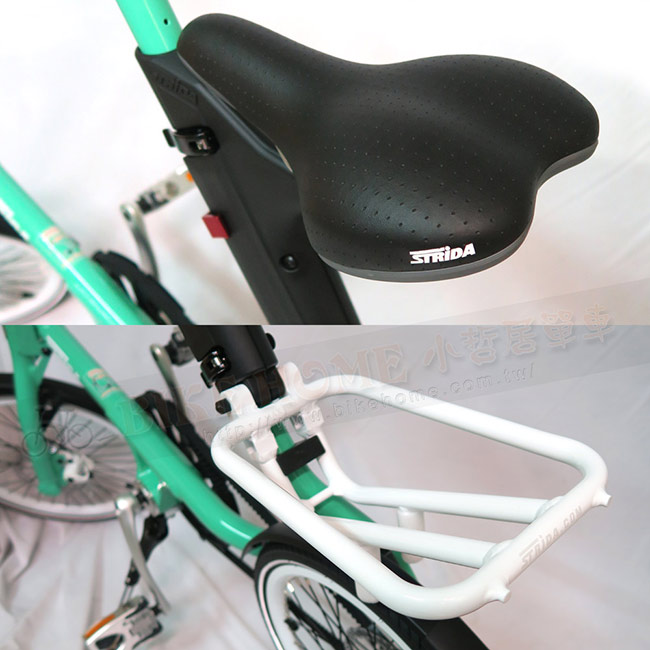 STRiDA 速立達 18吋SX 折疊碟剎單車(三角形單車)截色橘-薄荷綠