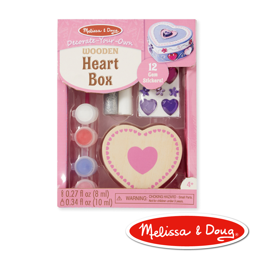 美國瑪莉莎 Melissa & Doug 美勞創意 木製愛心珠寶盒