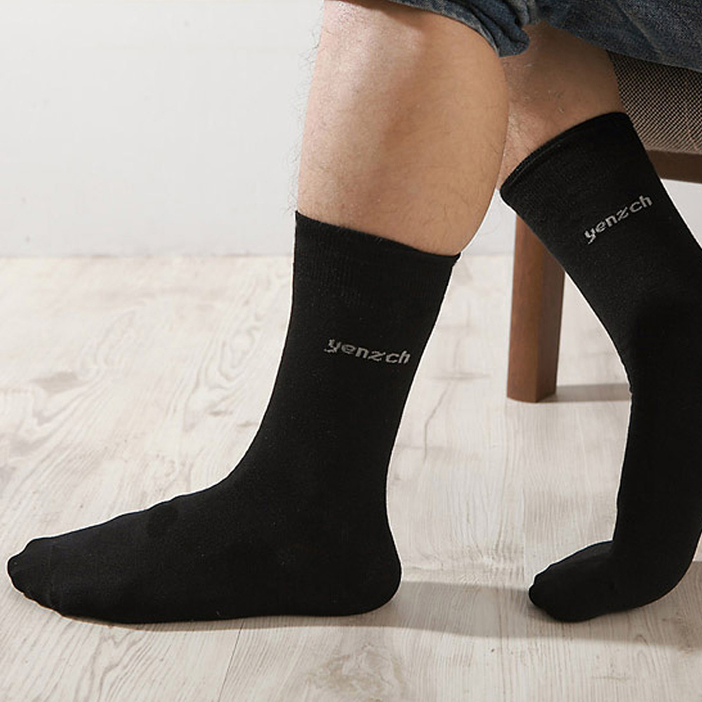 源之氣 竹纖維紳士襪/黑色 6雙組 RM-30054
