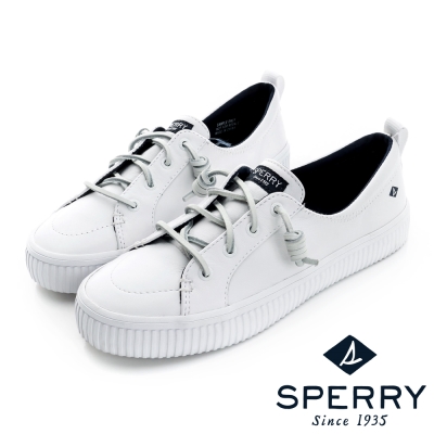 SPERRY 街頭風尚經典牛皮帆船鞋(女)-時尚白