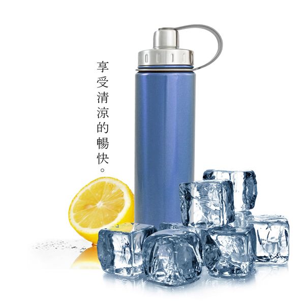 美國Eco Vessel不袗保溫瓶-有點藍700ml