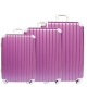 YC Eason 超值流線型三件組ABS可加大海關鎖硬殼行李箱-幻紫 product thumbnail 1