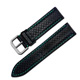 Watchband / 時尚指標仿碳纖維雙材質錶帶-黑綠色 product thumbnail 1