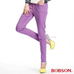 BOBSON 女款天絲棉強彈緊身褲(紫61)