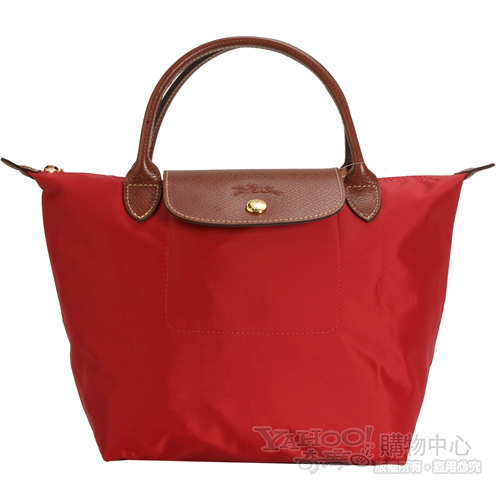 Longchamp 折疊小型水餃包(短提把/經典紅)