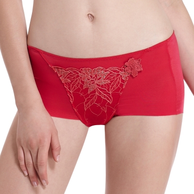 LADY 安布羅莎系列 機能調整型 中腰平口褲(香醇紅)