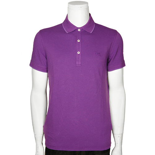 HUGO BOSS 黑標素面POLO男衫(紫)