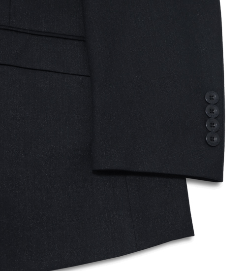 GIBBON 輕光澤星紋毛料西裝外套‧黑色46~50