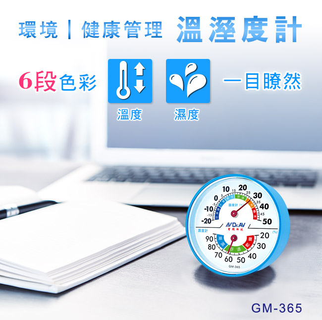 GM-365環境健康管理 溫濕度計