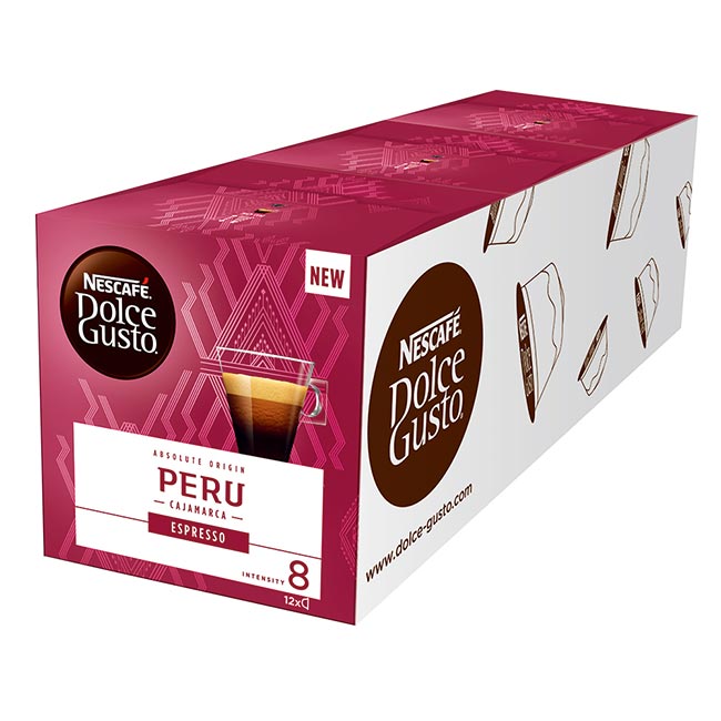 雀巢咖啡 DOLCE GUSTO義式濃縮咖啡膠囊 秘魯限定版12顆入(3盒)