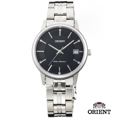 ORIENT 東方錶 SLIM系列 藍寶石鏡面女錶-黑/32mm