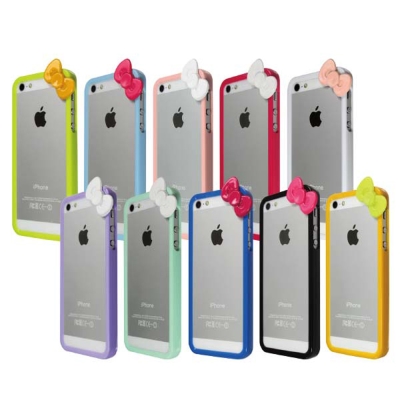 ZIYA IPHONE 5/5S/SE 炫彩蝴蝶結雙色邊框