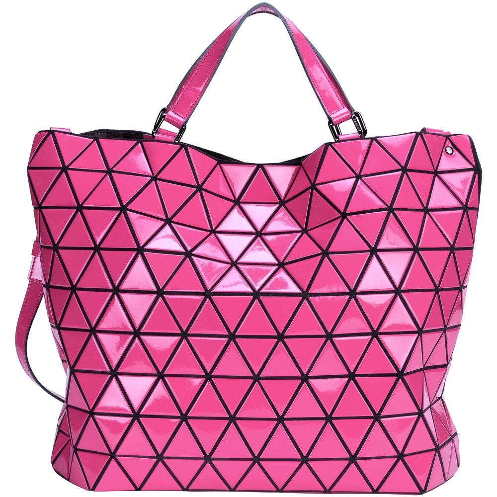 三宅一生BAO BAO ISSEY MIYAKE TONNEAU 兩用托特包(大/桃紅)