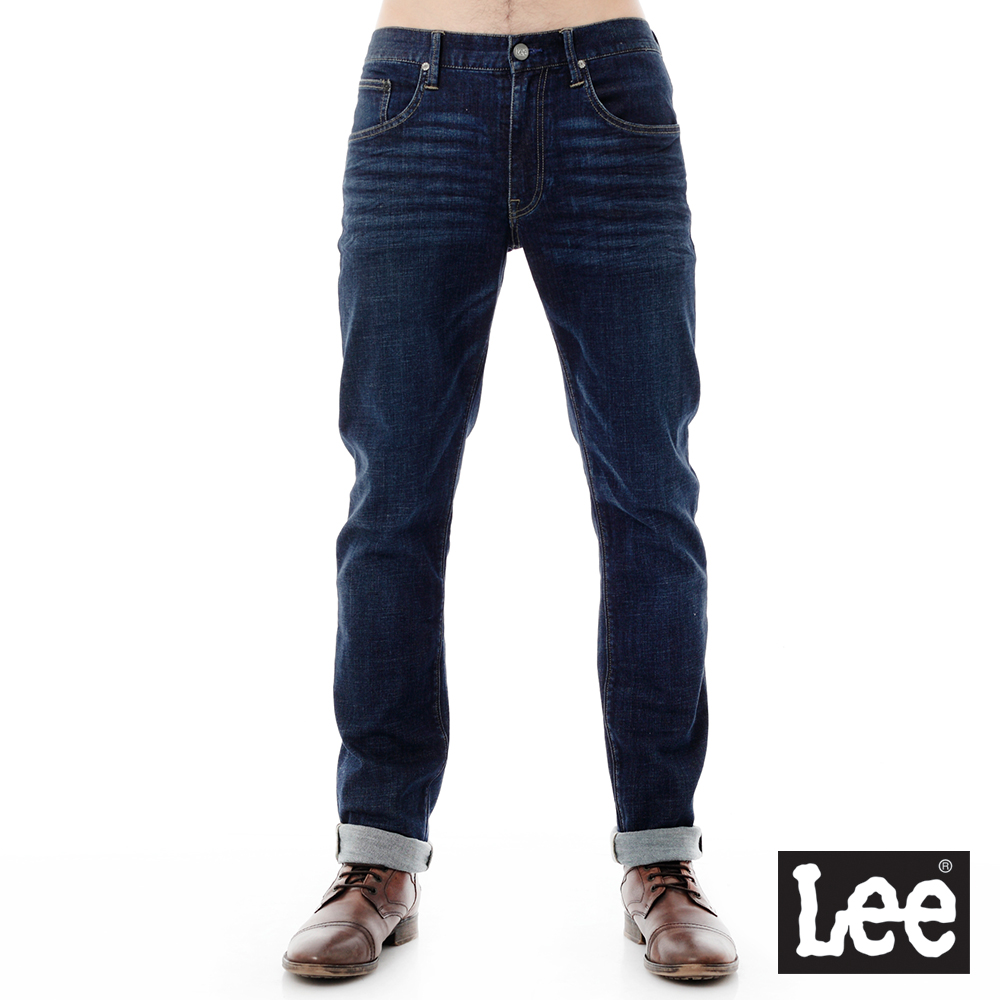 Lee 男款 726 中腰標準小直筒牛仔褲 藍洗水