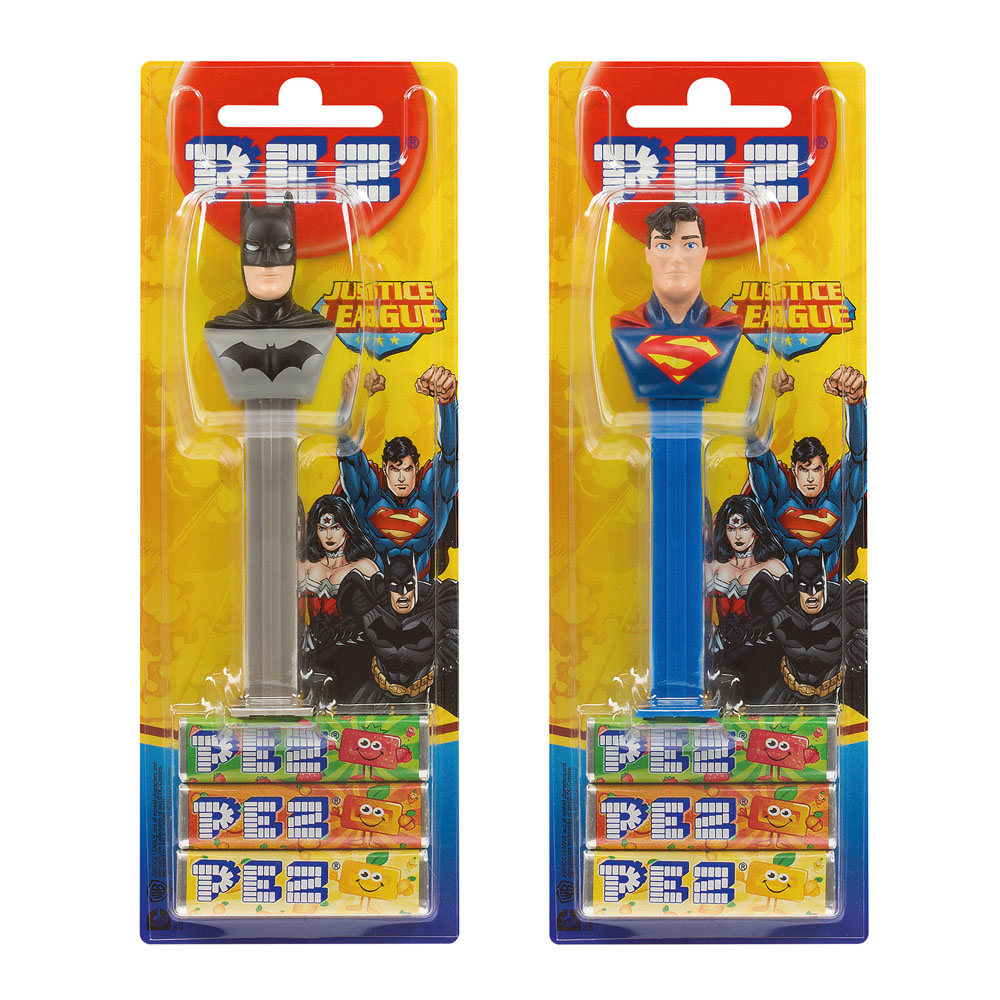 貝思 超人vs蝙蝠俠+PEZ水果糖(25.5g)