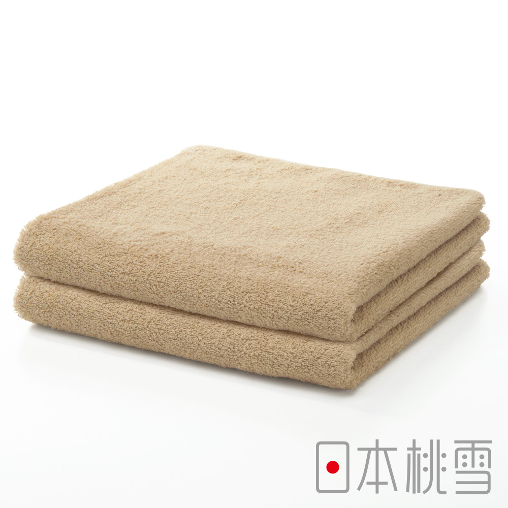 日本桃雪精梳棉飯店毛巾超值兩件組(淺咖)