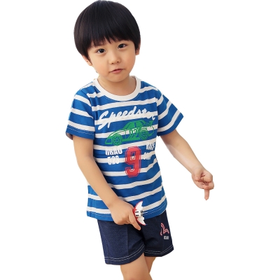 魔法Baby 台灣製兒童短袖圓領衫 k34660