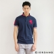 GIORDANO 男裝拿破崙刺繡彈性POLO衫- 35 標誌海軍藍 product thumbnail 1