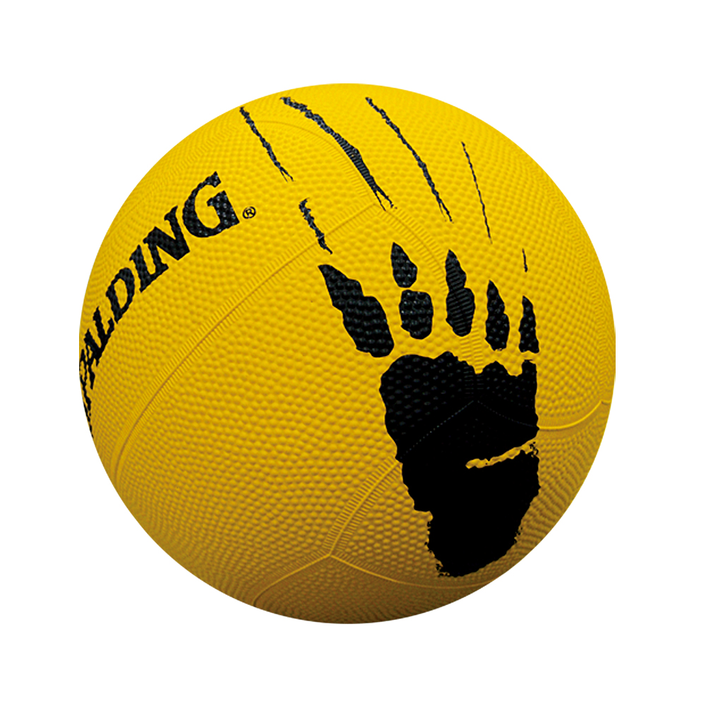 SPALDING Wild腳印 12片硬式躲避球 黃 3號