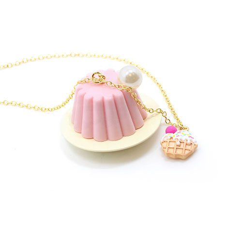 Les Nereides N2 甜點系列 玫瑰夏洛特蛋糕 金色項鍊 杏仁餅小吊牌下午茶