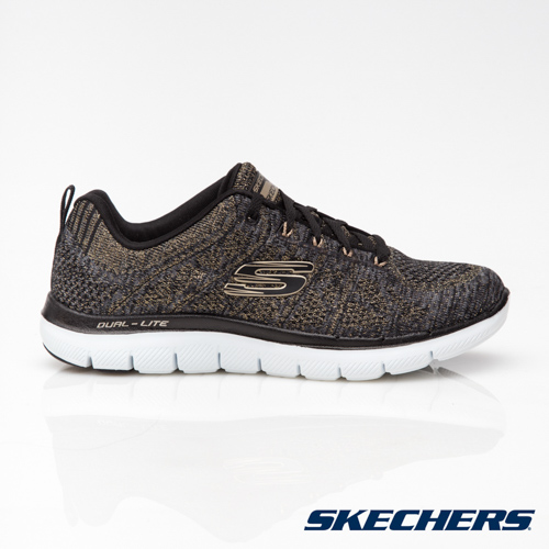 SKECHERS (女) 運動系列FLEX APPEAL 2.0-12617BKGD