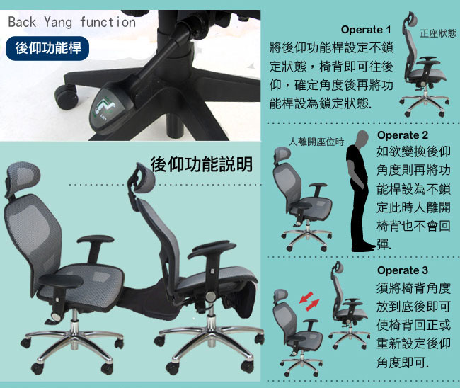 雷亞坐臥兩用人體工學椅/全網椅/電腦椅/辦公椅/主管椅