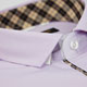 金‧安德森 經典格紋繞領門襟變化粉色窄版短袖襯衫 product thumbnail 1