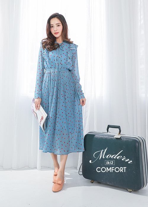 iki2 真皮 質感蝴蝶結樂福鞋-粉