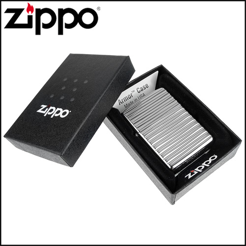 ZIPPO 美系~Engine Turn Horizontal-橫線深刻雙面加工打火機