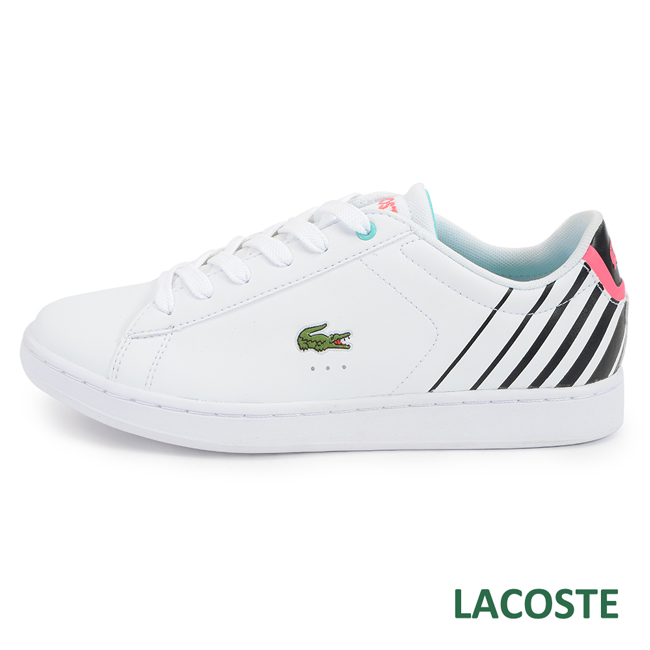 LACOSTE 女用休閒鞋-白/粉