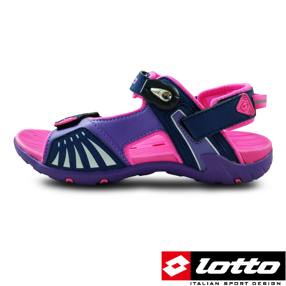 LOTTO 義大利 女 磁扣戶外運動涼鞋 (紫)