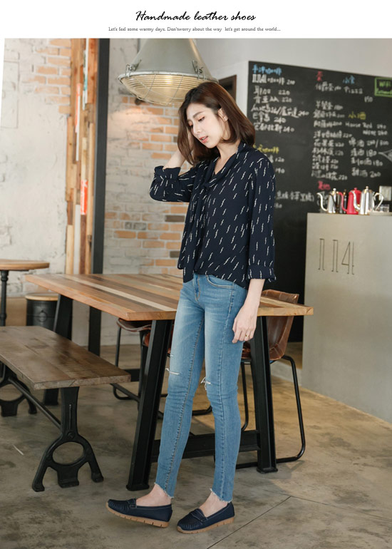 D AF 柔軟升級．MIT經典款莫卡辛健走鞋＊藍