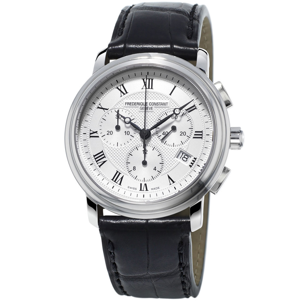 康斯登 CONSTANT CLASSICS百年經典系列紳士計時腕錶-黑/40mm
