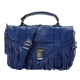 Proenza Schouler PS1 Tiny Fringe山羊皮流蘇手提斜背包(藍紫色) product thumbnail 1