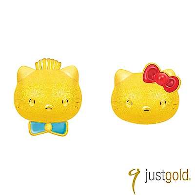 鎮金店Just Gold Kitty & Daniel 浪漫約定黃金耳環