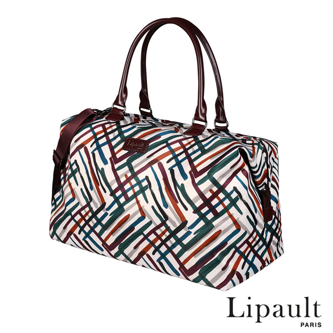 法國時尚Lipault 簡約時尚中型旅行袋M(秋彩紋)