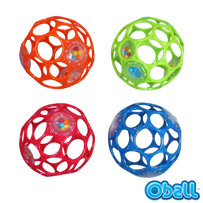 Kids II-OBALL 4吋沙沙洞動球 顏色隨機出貨