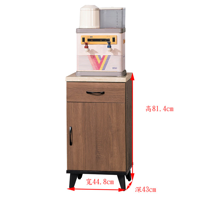 H&D 淺胡桃1.5尺仿石碗櫃 (寬44.8X深43X高81.4cm)