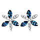 GIUMKA 綺麗花朵 水晶耳環-藍 product thumbnail 1