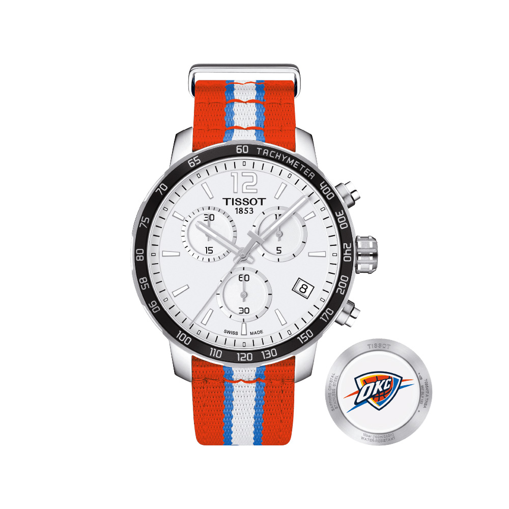 TISSOT 天梭 官方授權 X NBA 雷霆隊計時特別版腕錶-42mm T0954171703714