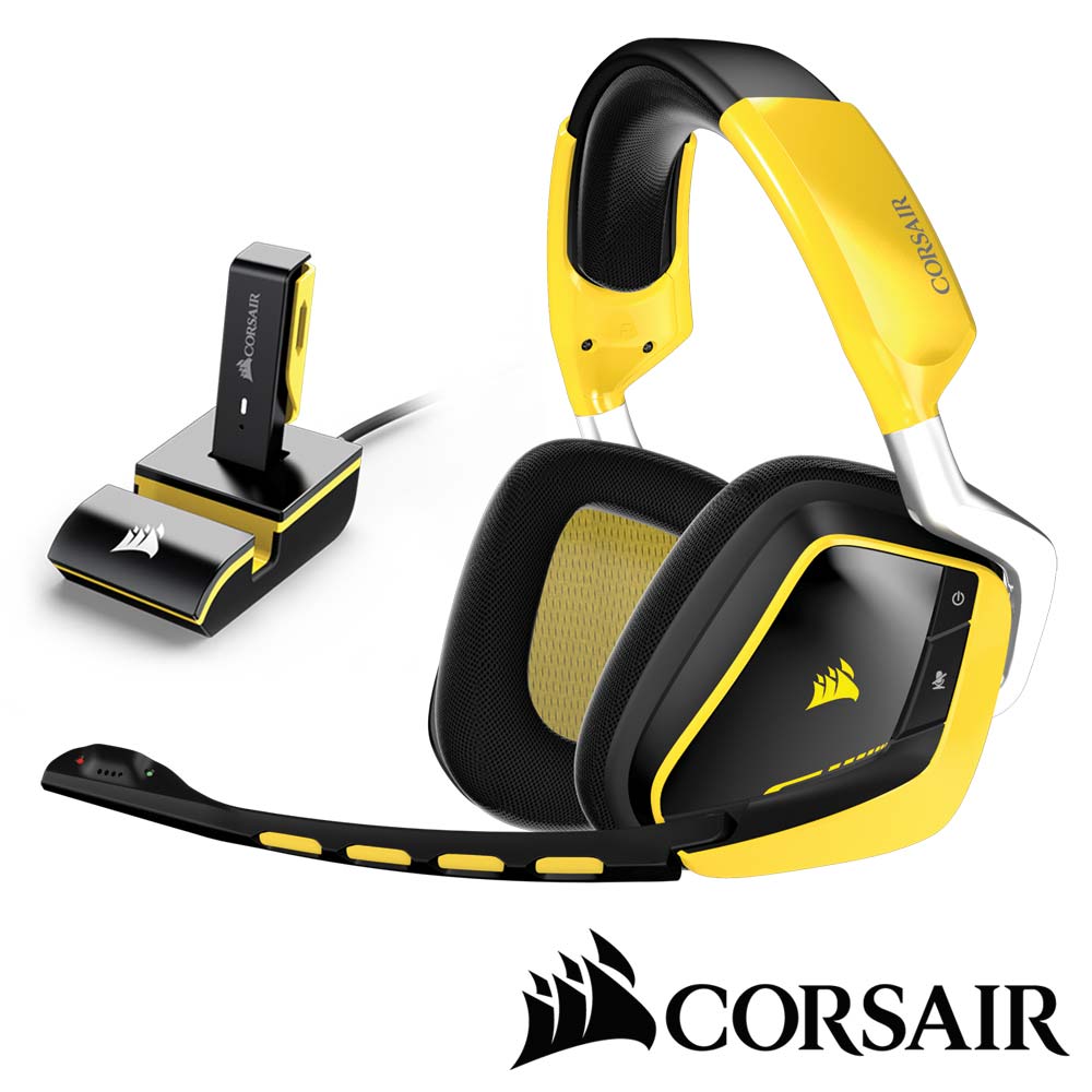 CORSAIR GAMING VOID 杜比7.1 RGB無線耳機麥克風-黃