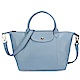 Longchamp Le Pliage Cuir小羊皮短把折疊小型水餃包-薰衣紫 product thumbnail 1