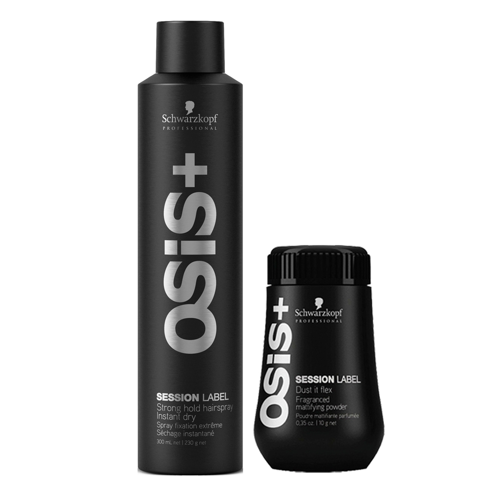 Schwarzkopf施華寇 OSIS+黑魔髮系列 黑颶風500ml+蓬蓬粉10g