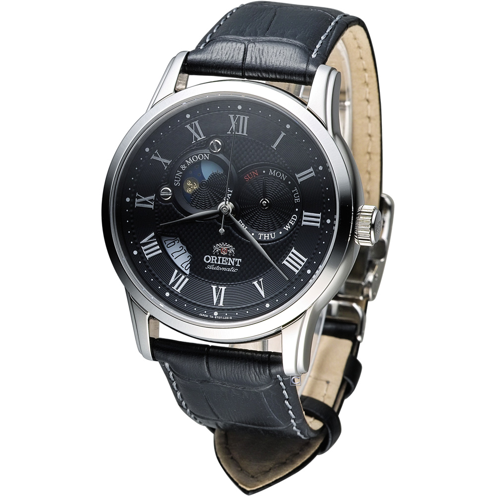 ORIENT 時尚紳士機械錶錶-黑/42mm