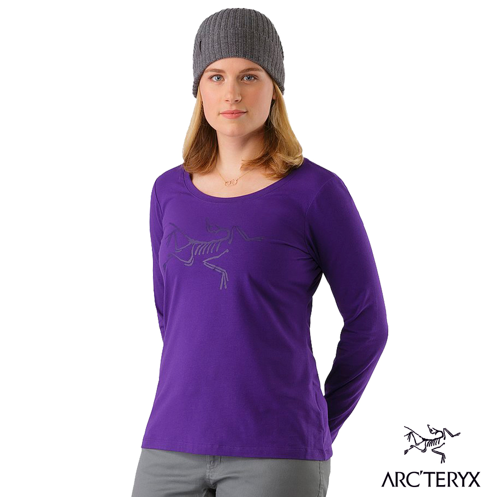 Arcteryx 始祖鳥 24系列 女 有機棉長袖T恤 紫