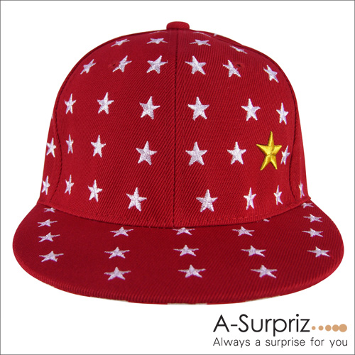 A-Surpriz 閃亮繁星美式棒球帽(紅)