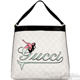 GUCCI 真皮滾邊雙G logo PVC緹花織紋側肩包 product thumbnail 1