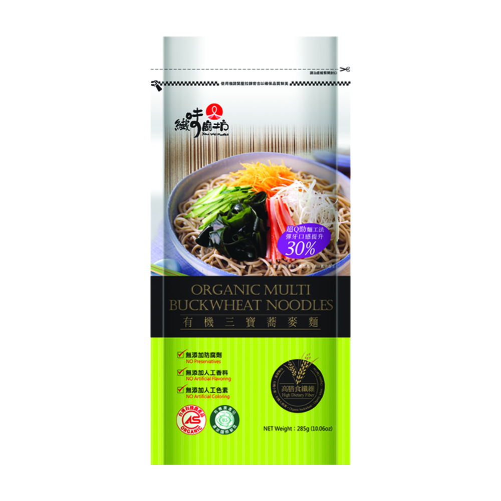 纖味廚坊 有機三寶蕎麥麵條(285g)